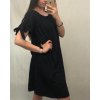 Šaty letní carmen krátký rukáv dámské nadrozměr (XL/2XL ONE SIZEl) ITALSKÁ MÓDA IMD22046/DR (Velikost XL/2XL, Barva modrá královská)