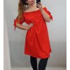 Šaty letní carmen krátký rukáv dámské nadrozměr (XL/2XL ONE SIZEl) ITALSKÁ MÓDA IMD22046/DR (Velikost XL/2XL, Barva modrá královská)