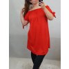 Šaty letní carmen krátký rukáv dámské nadrozměr (XL/2XL ONE SIZEl) ITALSKÁ MÓDA IMD22046/DR (Velikost XL/2XL, Barva modrá královská)