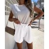 Kraťasy šortky elegantní s páskem dámské (S/M/L ONE SIZE) ITALSKÁ MÓDA IMD22519/DR