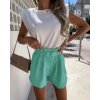 Kraťasy šortky elegantní s páskem dámské (S/M/L ONE SIZE) ITALSKÁ MÓDA IMD22519/DR