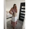 Šaty dlouhé na ramínka dámské pruhy (S/M/L/XL ONE SIZE) ITALSKÁ MÓDA IMD22529