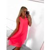 Šaty šifonové bez rukávů dámské (S/M/L ONE SIZE) ITALSKá MóDA IM322103/DR (Velikost M/L, Barva zelená mintova)