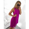 Šaty šifonové bez rukávů dámské (S/M/L ONE SIZE) ITALSKá MóDA IM322103/DR (Velikost M/L, Barva zelená mintova)