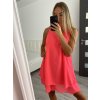 Šaty šifonové bez rukávů dámské (S/M/L ONE SIZE) ITALSKá MóDA IM322103/DR (Velikost M/L, Barva zelená mintova)