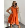 Šaty šifonové bez rukávů dámské (S/M/L ONE SIZE) ITALSKá MóDA IM322103/DR (Velikost M/L, Barva zelená mintova)