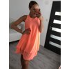 Šaty šifonové bez rukávů dámské (S/M/L ONE SIZE) ITALSKá MóDA IM322103/DR (Velikost M/L, Barva zelená mintova)