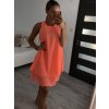 Šaty šifonové bez rukávů dámské (S/M/L ONE SIZE) ITALSKá MóDA IM322103/DR (Velikost M/L, Barva zelená mintova)