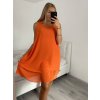 Šaty šifonové bez rukávů dámské (S/M/L ONE SIZE) ITALSKá MóDA IM322103/DR (Velikost M/L, Barva zelená mintova)