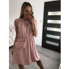 Šaty letní s kabelkou bez rukávu dámské (S/M ONE SIZE) ITALSKá MóDA IM422601/DR (Velikost S/M/L, Barva Černá)