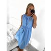 Šaty letní s kabelkou bez rukávu dámské (S/M ONE SIZE) ITALSKá MóDA IM422601/DR (Velikost S/M/L, Barva Černá)