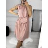 Šaty letní s kabelkou bez rukávu dámské (S/M ONE SIZE) ITALSKá MóDA IM422601/DR (Velikost S/M/L, Barva Černá)
