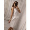 Šaty letní s kabelkou bez rukávu dámské (S/M ONE SIZE) ITALSKá MóDA IM422601/DR (Velikost S/M/L, Barva Černá)