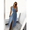 Šaty elegantní společenské dlouhé na ramínka dámské Patricie (XS/S/M/L ONE SIZE) ITALSKÁ MÓDA IM322045/DR