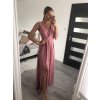 Šaty elegantní společenské dlouhé na ramínka dámské Patricie (XS/S/M/L ONE SIZE) ITALSKÁ MÓDA IM322045/DR (Velikost M/L, Barva červená)