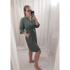 Šaty oversize elegantní s páskem krátký rukáv dámské (S/M/L/XL ONE SIZE) ITALSKÁ MÓDA IMWB22191/DR (Velikost S/M/L, Barva Černá)