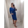 Šaty oversize elegantní s páskem krátký rukáv dámské (S/M/L/XL ONE SIZE) ITALSKÁ MÓDA IMWB22191/DR (Velikost S/M/L, Barva Černá)