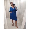 Šaty oversize elegantní s páskem krátký rukáv dámské (S/M/L/XL ONE SIZE) ITALSKÁ MÓDA IMWB22191/DR (Velikost S/M/L, Barva Černá)