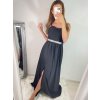 Šaty dlouhé elegantní saténové na ramínka dámské (S/M ONE SIZE) ITALSKÁ MÓDA IMM2222611LS/DR