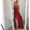 Šaty dlouhé společenské saténové na ramínka dámské Elisabet (XS/S/M/L ONE SIZE) ITALSKÁ MÓDA IMM22360/DR (Velikost S/M/L, Barva zelená smaragdová)