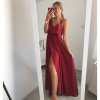 Šaty dlouhé společenské saténové na ramínka dámské Elisabet (XS/S/M/L ONE SIZE) ITALSKÁ MÓDA IMM22360/DR (Velikost S/M/L, Barva zelená smaragdová)