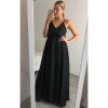 Šaty dlouhé společenské saténové na ramínka dámské Elisabet (XS/S/M/L ONE SIZE) ITALSKÁ MÓDA IMM22360/DR (Velikost S/M/L, Barva zelená smaragdová)