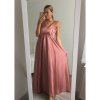 Šaty dlouhé společenské saténové na ramínka dámské Elisabet (XS/S/M/L ONE SIZE) ITALSKÁ MÓDA IMM22360/DR (Velikost S/M/L, Barva zelená smaragdová)
