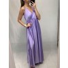Šaty dlouhé společenské saténové na ramínka dámské Elisabet (XS/S/M/L ONE SIZE) ITALSKÁ MÓDA IMM22360/DR (Velikost S/M/L, Barva zelená smaragdová)