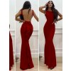 Šaty elegantní společenské dlouhé na ramínka dámské (S/M ONE SIZE) ITALSKá MóDA IMM22LS9714 (Velikost S/M/L, Barva Černá)