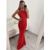 Šaty elegantní společenské dlouhé na ramínka dámské (S/M ONE SIZE) ITALSKá MóDA IMM22LS9714 (Velikost S/M/L, Barva Černá)