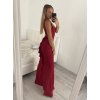Šaty elegantní společenské dlouhé na ramínka dámské (S/M ONE SIZE) ITALSKá MóDA IMM22LS9714 (Velikost S/M/L, Barva Černá)