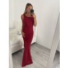 Šaty elegantní společenské dlouhé na ramínka dámské (S/M ONE SIZE) ITALSKá MóDA IMM22LS9714 (Velikost S/M/L, Barva Černá)