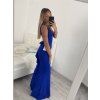 Šaty elegantní společenské dlouhé na ramínka dámské (S/M ONE SIZE) ITALSKá MóDA IMM22LS9714 (Velikost S/M/L, Barva Černá)