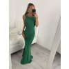 Šaty elegantní společenské dlouhé na ramínka dámské (S/M ONE SIZE) ITALSKá MóDA IMM22LS9714 (Velikost S/M/L, Barva Černá)