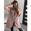 Kabát/Bunda prodloužená tenká jarní dámská (S/M/L ONE SIZE) ITALSKÁ MÓDA IM421975/DR (Velikost M/L, Barva béžová)