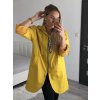 Kabát/Bunda prodloužená tenká jarní dámská (S/M/L ONE SIZE) ITALSKÁ MÓDA IM421975/DR (Velikost M/L, Barva béžová)