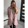 Kabát/Bunda prodloužená tenká jarní dámská (S/M/L ONE SIZE) ITALSKÁ MÓDA IM421975/DR (Velikost M/L, Barva béžová)