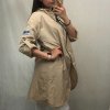 Kabát/Bunda prodloužená tenká jarní dámská (S/M/L ONE SIZE) ITALSKÁ MÓDA IM421975/DR (Velikost M/L, Barva béžová)