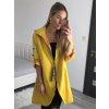 Kabát/Bunda prodloužená tenká jarní dámská (S/M/L ONE SIZE) ITALSKÁ MÓDA IM421975/DR (Velikost M/L, Barva béžová)