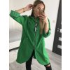 Kabát/Bunda prodloužená tenká jarní dámská (S/M/L ONE SIZE) ITALSKÁ MÓDA IM421975/DR (Velikost M/L, Barva béžová)