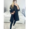 Kabát/Bunda prodloužená tenká jarní dámská (S/M/L ONE SIZE) ITALSKÁ MÓDA IM421975/DR (Velikost M/L, Barva béžová)
