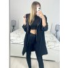 Kabát/Bunda prodloužená tenká jarní dámská (S/M/L ONE SIZE) ITALSKÁ MÓDA IM421975/DR (Velikost M/L, Barva béžová)