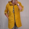 Kabát/Bunda prodloužená tenká jarní dámská (S/M/L ONE SIZE) ITALSKÁ MÓDA IM421975/DR (Velikost M/L, Barva béžová)