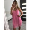 Šaty šifonové letní na ramínka dámské (S/M ONE SIZE) ITALSKá MóDA IM322110/DR