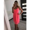 Šaty šifonové letní na ramínka dámské (S/M ONE SIZE) ITALSKá MóDA IM322110/DR