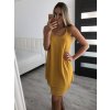 Šaty šifonové letní na ramínka dámské (S/M ONE SIZE) ITALSKá MóDA IM322110/DR