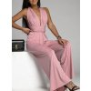 Overal dlouhý letní variabilní zavazování icecool dámské (S/M ONE SIZE) ITALSKÁ MÓDA IMM22377/DR (Velikost S/M/L, Barva Černá)