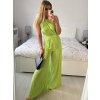 Overal dlouhý letní variabilní zavazování icecool dámské (S/M ONE SIZE) ITALSKÁ MÓDA IMM22377/DR (Velikost S/M/L, Barva Černá)