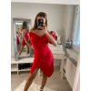 Šaty elegantní carmen krátké bez rukávu dámské Šarlot (S/M ONE SIZE) ITALSKá MóDA IM322308/DR (Velikost S/M/L, Barva béžová)