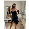 Šaty elegantní carmen krátké bez rukávu dámské Šarlot (S/M ONE SIZE) ITALSKá MóDA IM322308/DR (Velikost S/M/L, Barva béžová)